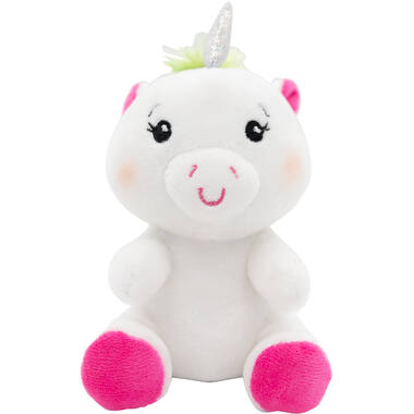 2-in-1 plush toy balloon weight unicorn with hook, 11cm, 90g