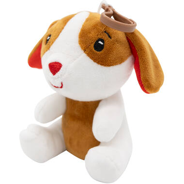 2-in-1 plush toy balloon weight dog with hook, 11cm, 90g