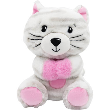 2-in-1 plush toy balloon weight cat with loop, 21cm, 170g