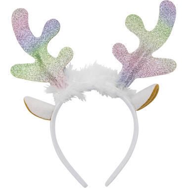 Headband Deer Antler Iridescent Colors One Size