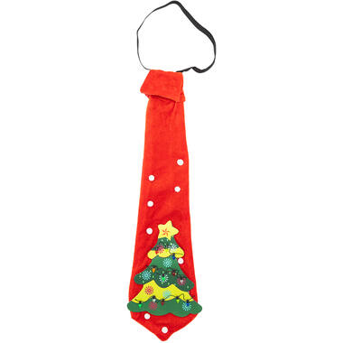 Tie Christmas Tree Red One Size
