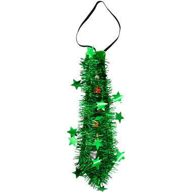 Tie Christmas Tree Green with Light One Size