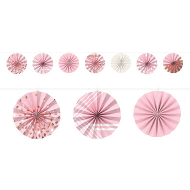 Garland Fan Rose Gold Blush Paper 365 cm