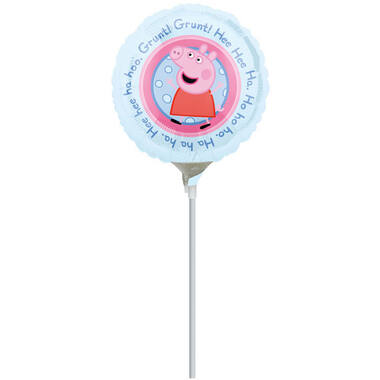 Foil Balloon - Mini Shape - Peppa Pig - "Grunt! Grunt! Hee Hee Ha. Ho ho ho." - 23 cm