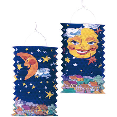 Drop Lantern Sun & Moon Paper 28 cm