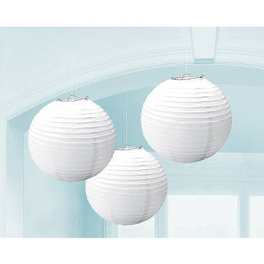 3 Lanterns Frosty White Paper 24.1 cm