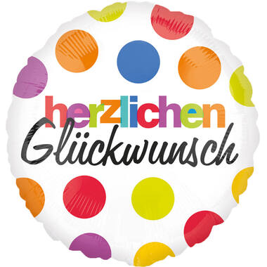 Foil Balloon - "herzlichen Glückwunsch" - 45 cm