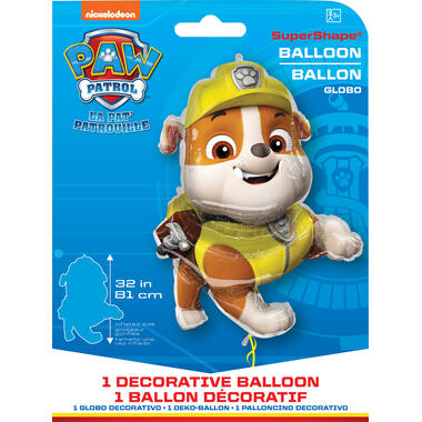 Foil Balloon - Shape - Rubble Paw Patrol - 81 x 64 cm