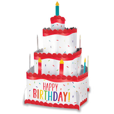 Table Centerpiece Birthday Accessories Rainbow Paper Height 25,4 cm