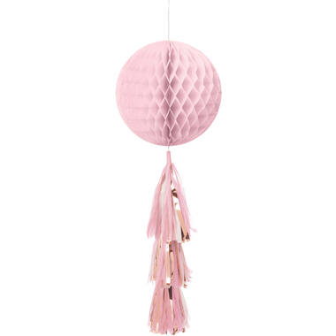 Honeycomb Decoration Rose Gold Blush Paper 71.1 cm
