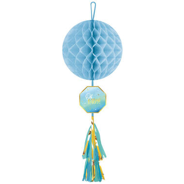 Honeycomb Decoration with Tassel Oh Baby Boy Paper 74.9 cm