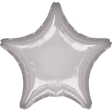 Foil Balloon - Shape - Star - Metallic Silver - 48 cm