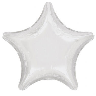 Foil Balloon - Shape - Star - Opaque White - 48 cm