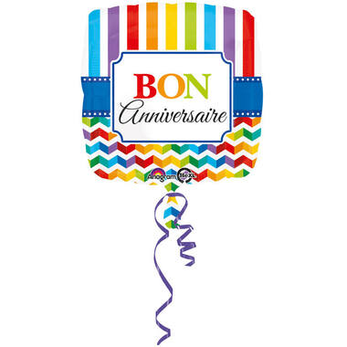 18in/45cm Stripes & Chevron BonAnniv