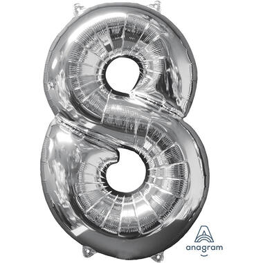 26in/66cm Number 8 Silver