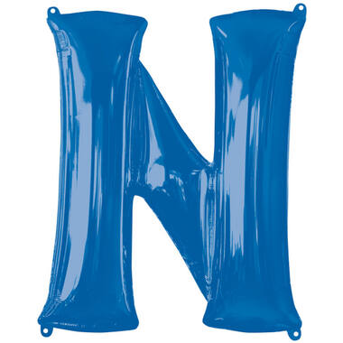 SuperShape Letter N Blue Foil Ballo