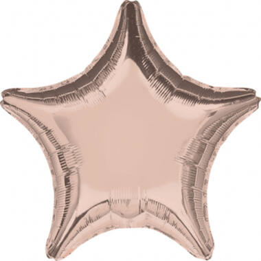 Foil balloon - Shape - Star XL - Rose gold - 48 cm
