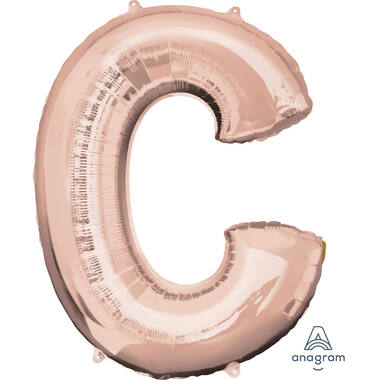 SuperShape Letter C Rose Gold Foil