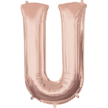 SuperShape Letter U Rose Gold Foil