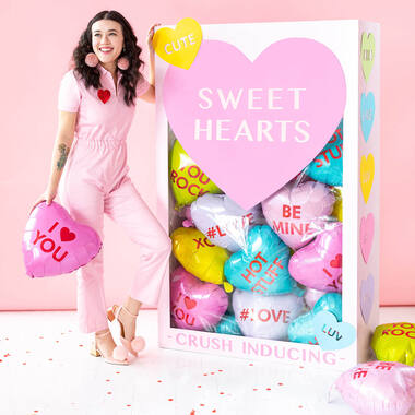 Foil Balloon - Shape - Heart - "#LOVE" - 45 cm
