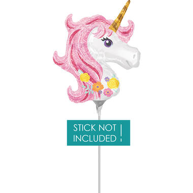 Foil Balloon - Mini Shape - Magical Unicorn - 22 x 25 cm