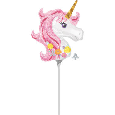 Foil Balloon - Mini Shape - Magical Unicorn - 22 x 25 cm