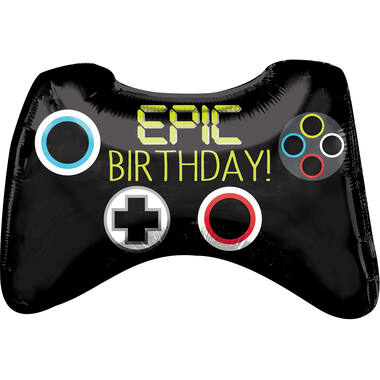 Foil Balloon - Shape - Game Controller - "EPIC BIRTHDAY"