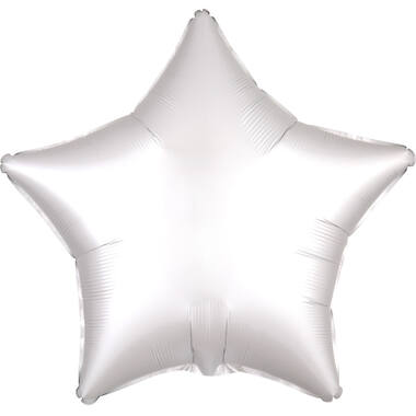 Foil Balloon - Shape - Star - Satin Sangria White - 48 cm