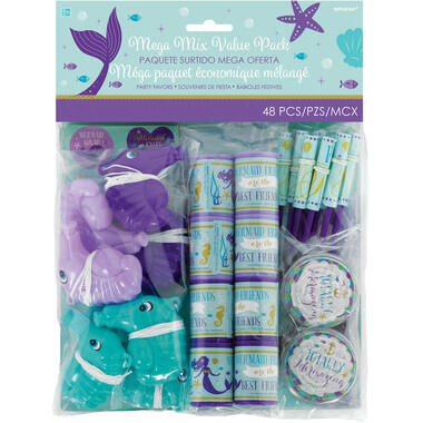 Favour Pack Mermaid Wishes Plastic / Paper 48 Pieces