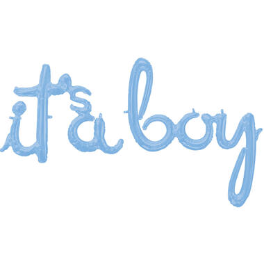 Foil Balloons - Shape - Letters "it's a boy" - Blue