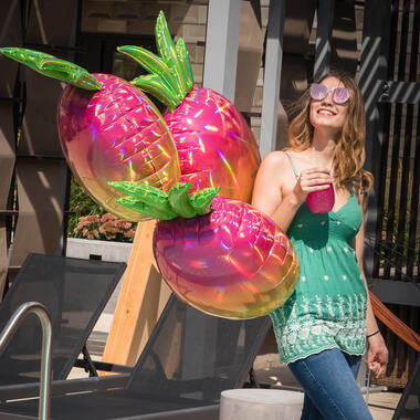 Foil Balloon - Shape - Pineapple - Iridescent - 43 x 78 cm
