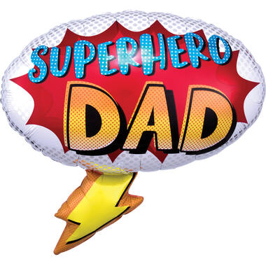 SuperShape Superhero Dad Foil Balloon P30 Packaged 68cm x 66cm