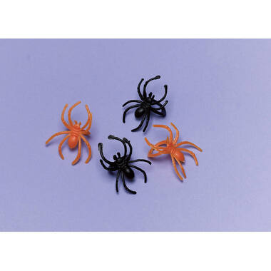 30 Spider Rings Plastic 4.5 x 2 cm
