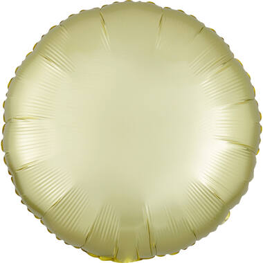 Standard Satin Luxe Pastel Yellow Circle Foil Balloon S15 Packaged 43 