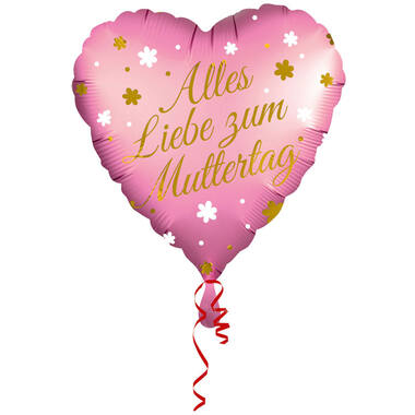 Foil Balloon - Shape - Heart - "Alles Liebe zum Muttertag" - 45 cm