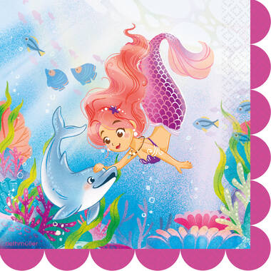 16 Napkins Magical Ocean shaped 33 x 33 cm