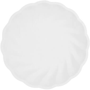 6 Plates Vert Decor Round White 18.8 cm