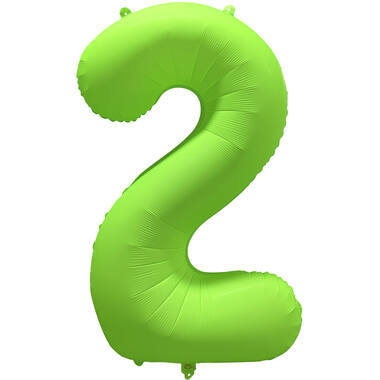 Folieballon cijfer neon groen