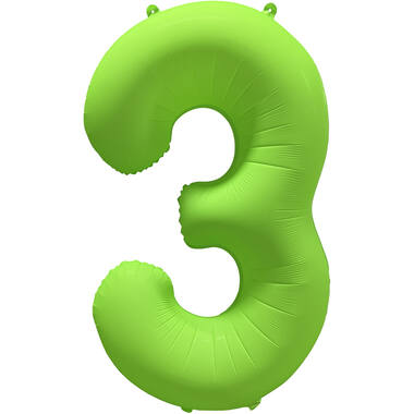 Folieballon cijfer neon groen