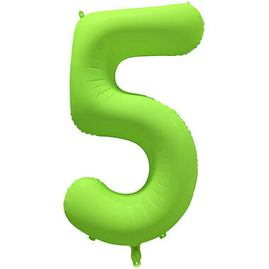 Folieballon cijfer neon groen