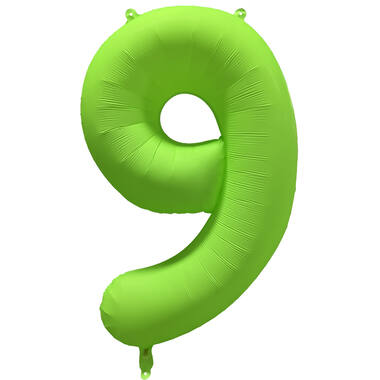 Folieballon cijfer neon groen