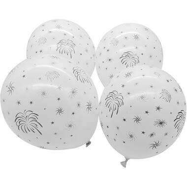 4 Latex Balloons LED Firework 27.5 cm / 11"