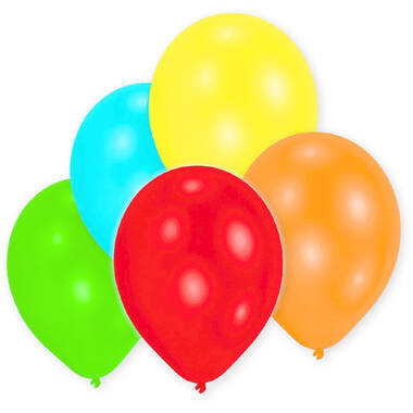 25 Latex Balloons Standard assorted 27.5 cm / 11"