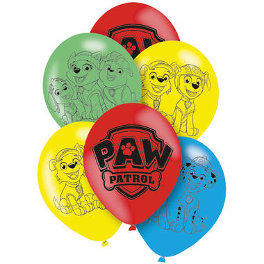 6 Latex Balloons Paw Patrol 2022 27.5 cm / 11"