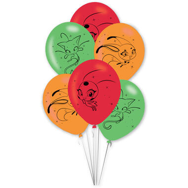 6 Latex Balloons Miraculous 27.5 cm / 11"