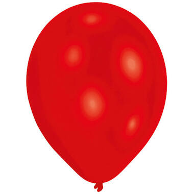 50 Latex Balloons Standard Red 27.5 cm / 11"