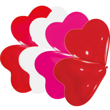 10 Latex Balloons Hearts Small assorted 20.3 cm / 8"