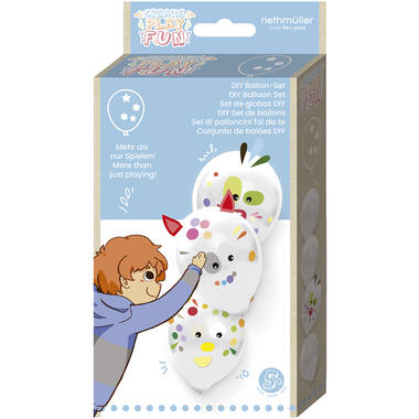 4 latex balloons 36 cm with colourful stickers, indiv. motives, and balloon holders
