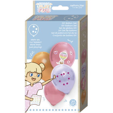 3 latex balloons 36 cm with rhinestones and unicorn stickers and balloon holders