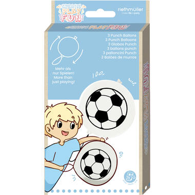 3 latex punch balloons football 45 cm